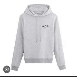 A.P.C. Light Gray Logo Hoodie